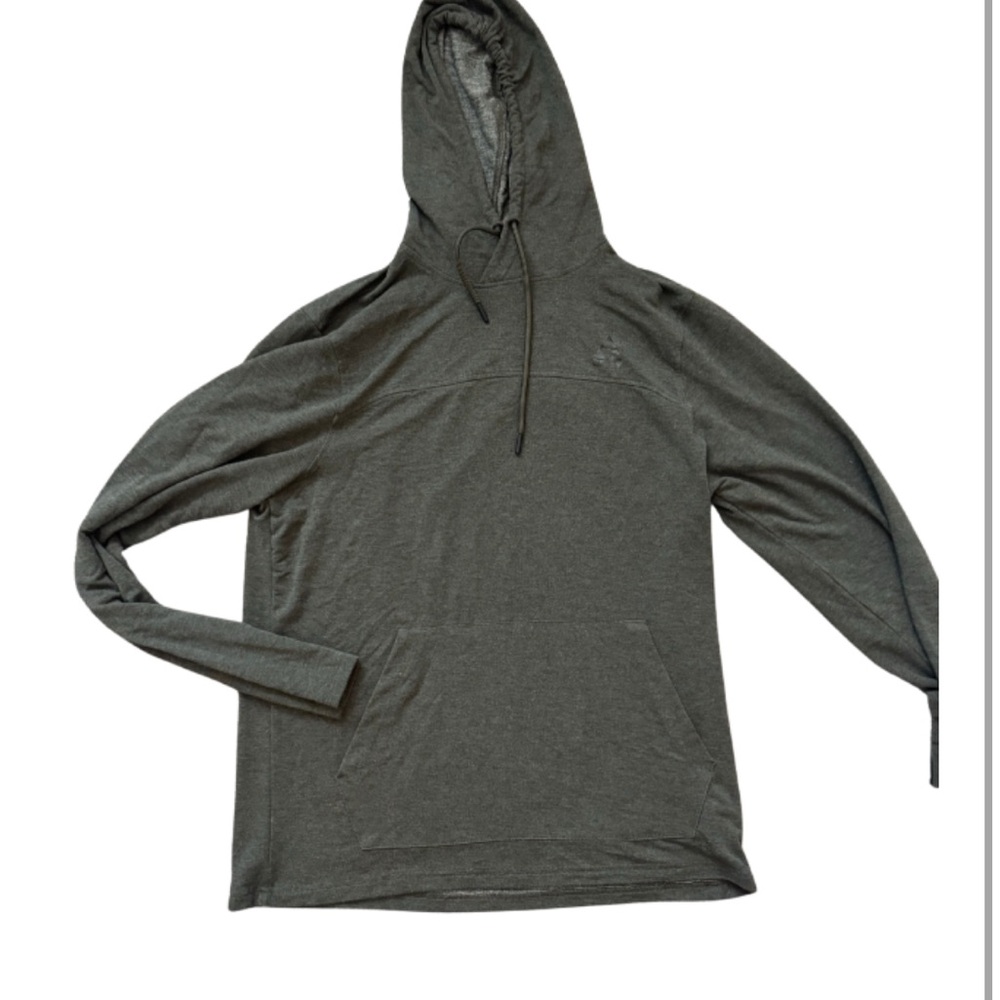 Men's Gray Green Hoodie Lightweight Buttery Soft